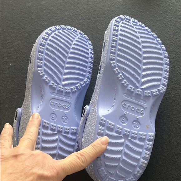 Crocs size 10 women’s  Glitter Light Purple Slip-On Clogs #A-13 - Picture 5 of 5